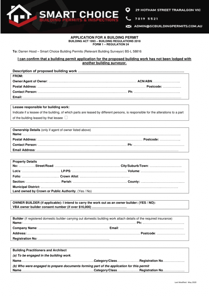 home inspection appointment form